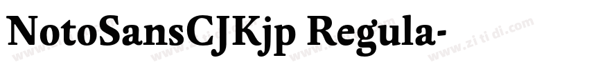 NotoSansCJKjp Regula字体转换
